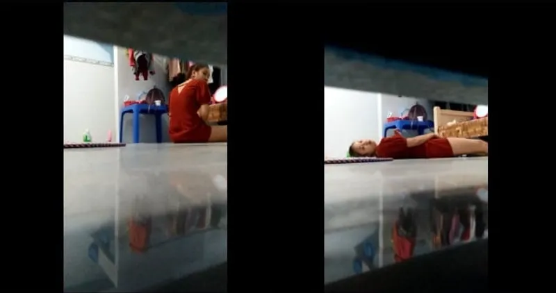 Quay lén em người yêu tự sướng trong phòng